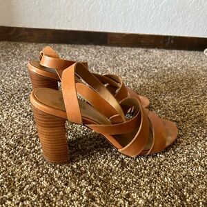 Soludos Brown Leather Heels